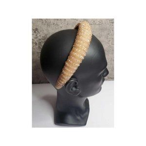 🎄3 for $20🎄 Tan Crystal Beads Sparkle Head Hair Band - NEW!